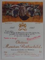 Mouton Rothschild lithografie 1987, Verzamelen, Ophalen of Verzenden, Nieuw, Frankrijk, Rode wijn