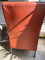 Leren fauteuil cognac/roest kleur, Huis en Inrichting, Fauteuils, Ophalen, Gebruikt, Klassiek, Leer