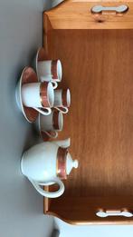 Vintage theekopjes+theepotje, Huis en Inrichting, Keuken | Servies, Nieuw, Ophalen of Verzenden, Glas, Overige stijlen