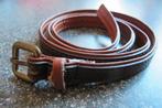 Dark brown leather belt, Minder dan 3 cm, Bruin, Minder dan 80 cm, Tailleriem