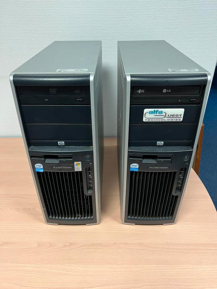2 x Workstation HP DT - XW 4300 Computer - Werking onbekend, Computers en Software, Desktop Pc's, Gebruikt, Onbekend, Ophalen