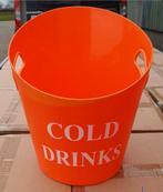 Partij oranje voetbal flessenkoeler koelemmers buckets, Kunststof, Met handgreep, ., Nieuw