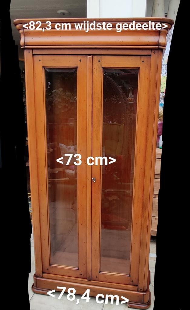 Vitrine kast, lade, facet en glasplaten, Lodewijck int., Huis en Inrichting, Kasten | Vitrinekasten, Zo goed als nieuw, Minder dan 100 cm