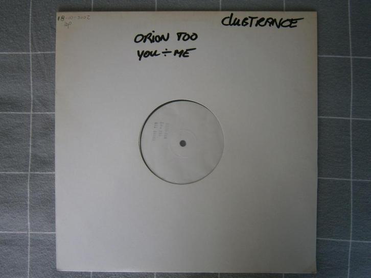 Orion Too – You + Me. 2002. White Label. Trance, Club Trance, Cd's en Dvd's, Vinyl | Dance en House, Zo goed als nieuw, Techno of Trance