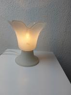 glazen tulp lamp, Huis en Inrichting, Lampen | Tafellampen, Glas, Gebruikt, Ophalen of Verzenden