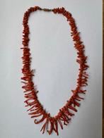 Antieke Bloedkoralen Ketting, Sieraden, Tassen en Uiterlijk, Kettingen, Ophalen of Verzenden, Gebruikt, Rood, Steen of Mineraal