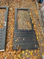 2 deuren met glas, Doe-het-zelf en Verbouw, Deuren en Horren, Ophalen, 80 tot 100 cm, 215 cm of meer, Hout