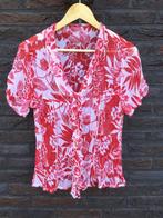 Blouse rood met wit maat M, Kleding | Dames, Blouses en Tunieken, Ophalen of Verzenden, Zo goed als nieuw, Maat 38/40 (M), Rood