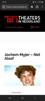 Gezocht kaartjes Jochem Myjer-Net alsof, Tickets en Kaartjes
