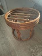 Vintage Plantentafel bijzettafel rotan, Ophalen of Verzenden, Zo goed als nieuw, Rond, Riet