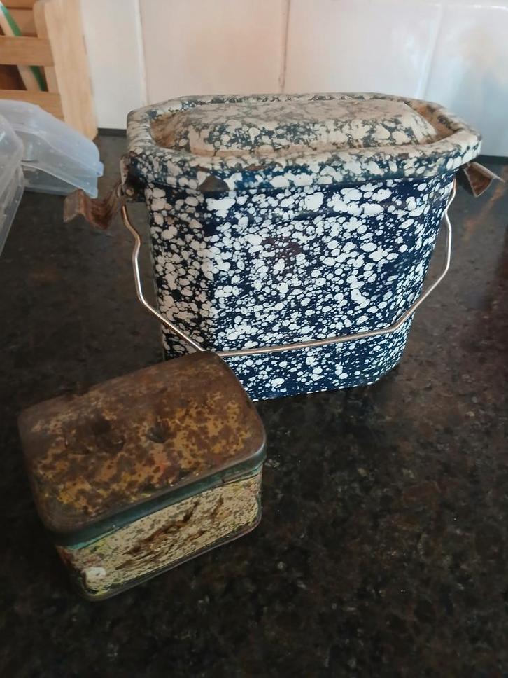 Oude Blikken Verzameling, Antiek en Kunst, Curiosa en Brocante, Ophalen of Verzenden