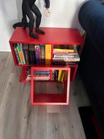 Rood kastje voor boeken keuken show schoenen speelgoed, Ophalen of Verzenden, Zo goed als nieuw, 25 tot 50 cm, Minder dan 100 cm