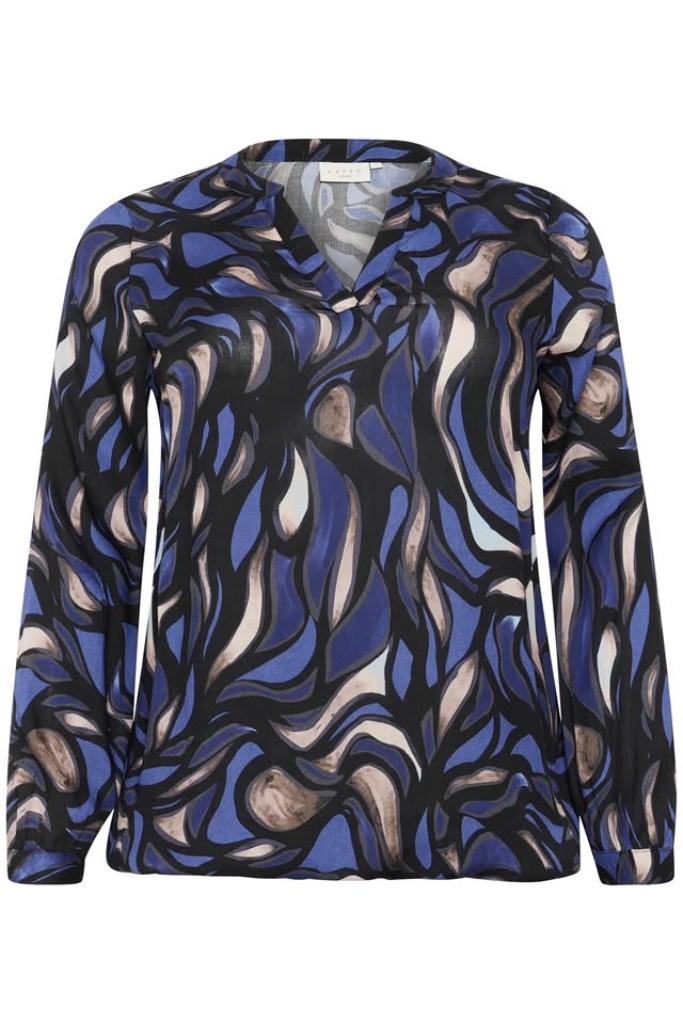 7981 blouse Diana van Kaffe Curve - maat 54, Kleding | Dames, Grote Maten, Nieuw, Blouse of Tuniek, Blauw, Verzenden