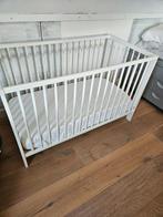 Ledikant, Kinderbedje met matras Ikea Gulliver wit, Ophalen, Zo goed als nieuw, Ledikant