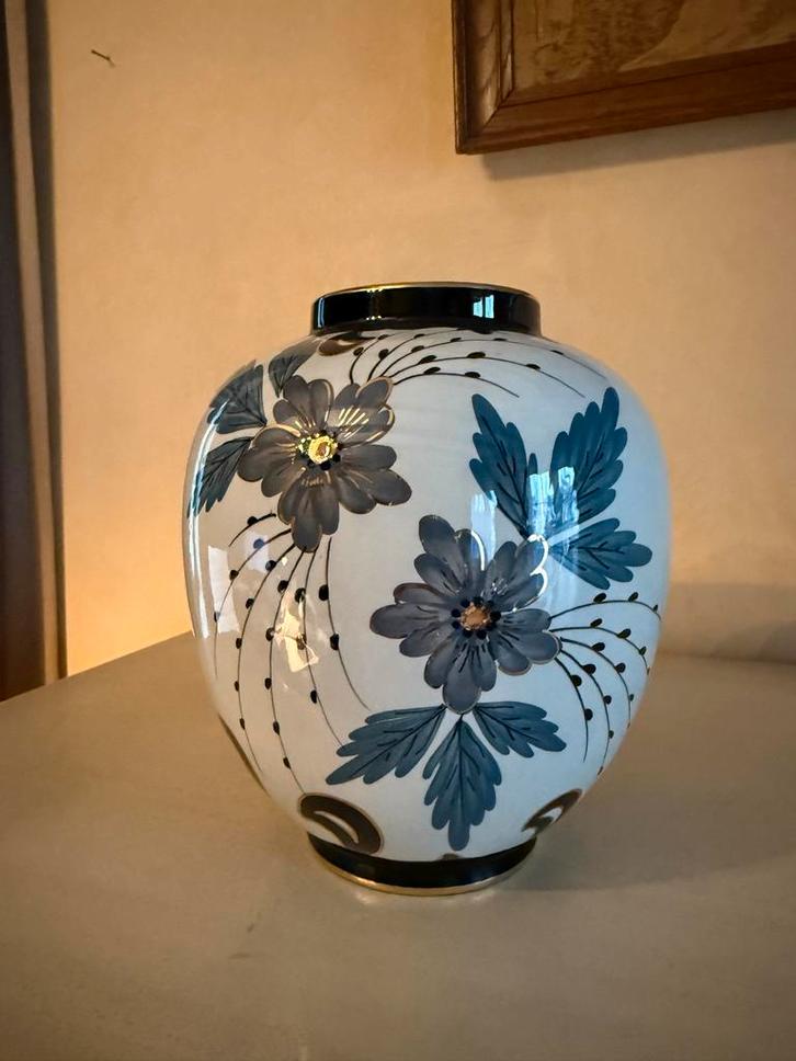 Flora Plateel Gouda Charme Vaas, Antiek en Kunst, Antiek | Keramiek en Aardewerk, Ophalen of Verzenden