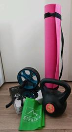 POWER AB ROLLER, MAT, STERKUR BAND, KETTLE BELL 4 KG & GRIP, Sport en Fitness, Overige typen, Ophalen of Verzenden, Zo goed als nieuw