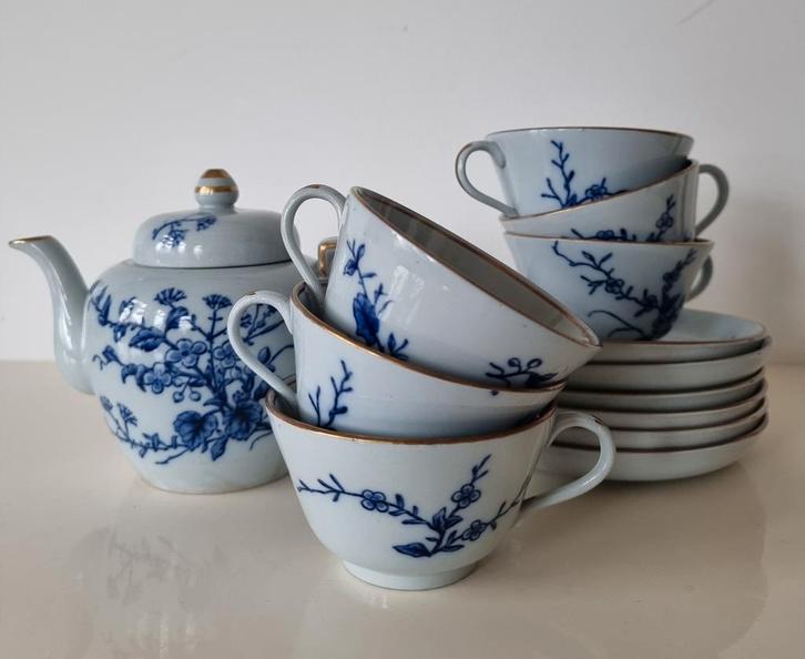 Oud Japans theeserviesje, 1 theepot, 6 kop en schotels, Antiek en Kunst, Antiek | Porselein, Ophalen of Verzenden