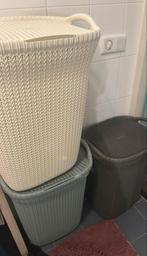 Curver Was mand - Beige, Groen of Bruin, Huis en Inrichting, Woonaccessoires | Schalen en Manden, Ophalen, Kunststof, Mand, Zo goed als nieuw