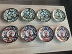 8 x Saji Imari Japans antiek porseleinen wandborden, Antiek en Kunst, Antiek | Wandborden en Tegels, Ophalen of Verzenden
