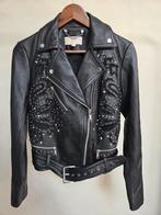 Leren Bikerjas van Michael Kors in maat M Nieuw Leer, Maat 38/40 (M), Michael Kors, Zwart, Nieuw