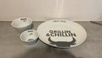 Bord en 2 schaaltjes merk gusta, Ophalen, Zo goed als nieuw, Overige stijlen, Bord(en)