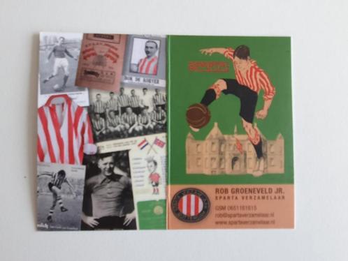 Visitekaartje Sparta verzamelaar, Verzamelen, Sportartikelen en Voetbal, Zo goed als nieuw, Poster, Plaatje of Sticker, Sparta