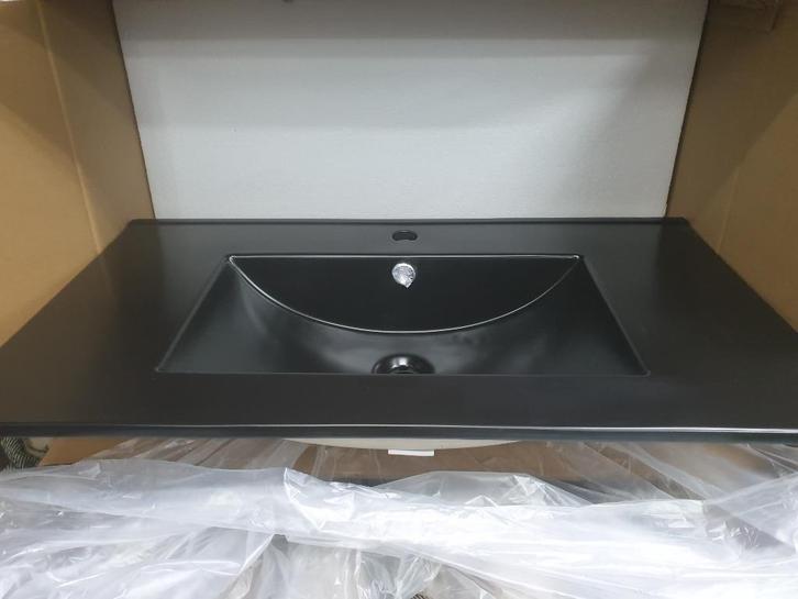 Zwarte wasbak 81,5cm x 46,2cm, Huis en Inrichting, Badkamer | Badkamermeubels, Nieuw, Wasbak of Wastafel, Minder dan 100 cm, 50 tot 100 cm