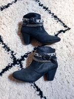 Nieuwe sierlijke enkellaarsjes met hak maat 36, Schoenen met lage hakken, Zwart, Nieuw, Ophalen of Verzenden