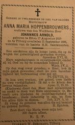 Anna Maria Hoppenbrouwers 1819 Etten, Verzamelen, Ophalen of Verzenden