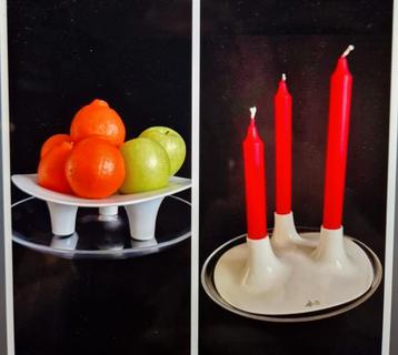 Design Klassieker Schaal Fruit&Fire 2delig Willem Noyons  beschikbaar voor biedingen