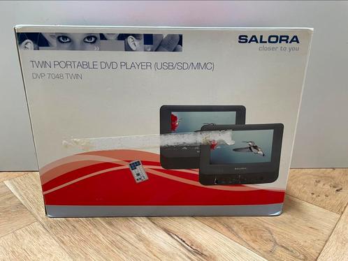 Salora draagbare DVD speler met twee 7" (18CM) schermen, Audio, Tv en Foto, Dvd-spelers, Zo goed als nieuw, Dvd-speler, Overige merken