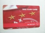 Dagclubcard  Ajax. 2013/2014  Rode achterkant  vele clubs, Ophalen of Verzenden, Gebruikt, Ajax, Overige typen