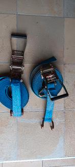2 spanbanden 5 ton, 8,5 meter lang, 5 cm breed., Auto diversen, Aanhangwagen-onderdelen, Ophalen, Zo goed als nieuw