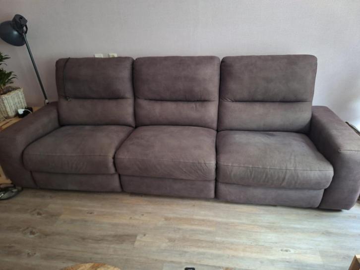 Bankstel met uitschuifbare zittingen, Huis en Inrichting, Banken | Bankstellen, Zo goed als nieuw, 200 tot 250 cm, 75 tot 100 cm