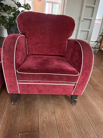 Fauteuil + bank + poef van DEM meubelfabriek beschikbaar voor biedingen