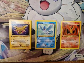 Zapdos , Articuno en Moltres Fossil First edition 1999 Wotc beschikbaar voor biedingen
