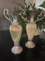 Set van 2 Vintage Onyx Vazen met prachtige details, Ophalen of Verzenden