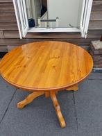 Bieden mooie houten tafel, Huis en Inrichting, Tafels | Eettafels, Ophalen of Verzenden, Zo goed als nieuw, Rond, 100 tot 150 cm