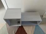 Wandkast Grey Wash Massief Hout - Nieuwstaat, Huis en Inrichting, Ophalen, Met plank(en), 50 tot 100 cm, Zo goed als nieuw