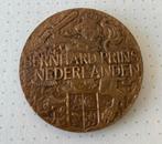 Prins Bernhard bronzen munt 4cm. Zware munt, Ophalen of Verzenden, Brons
