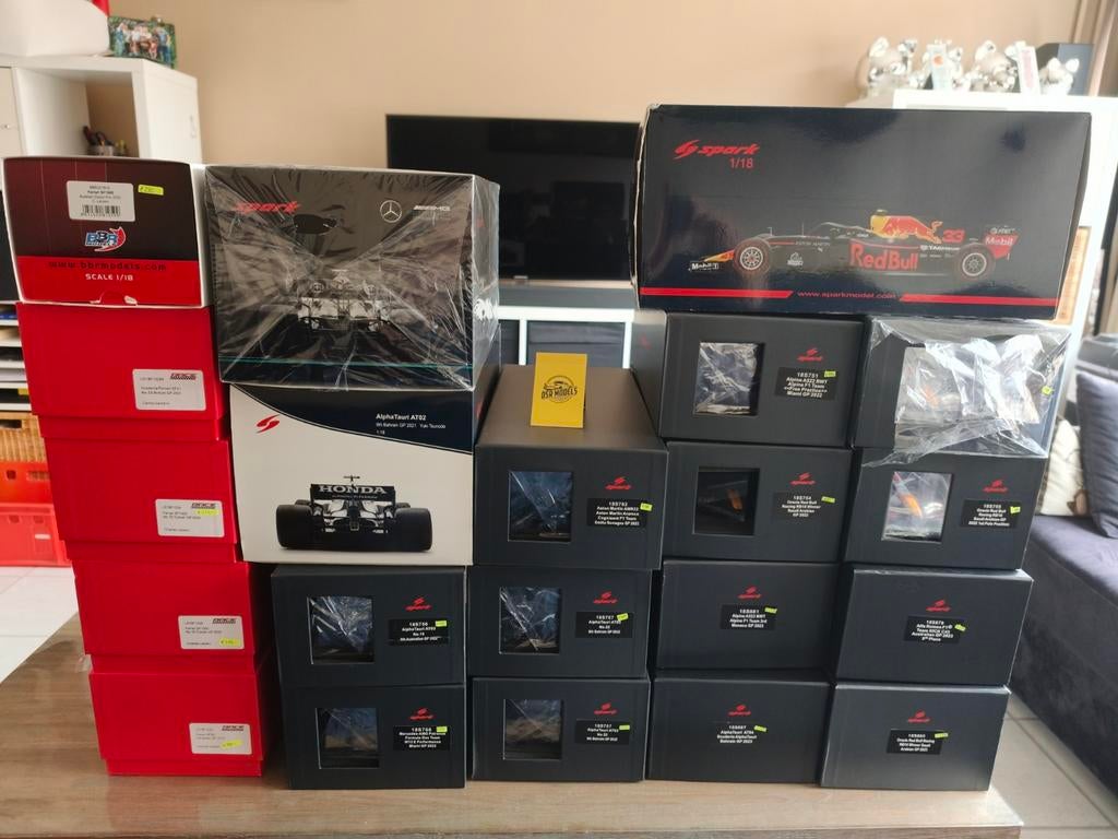 1:18 formule 1 wagens 21 stuks spark BBR look smart, Overige merken, S, Auto, R