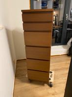 MALM ladekast met spiegel, 6 lades, Ophalen, Minder dan 50 cm, 5 laden of meer, Zo goed als nieuw