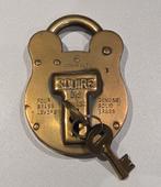 Oud messing hangslot, Ophalen of Verzenden