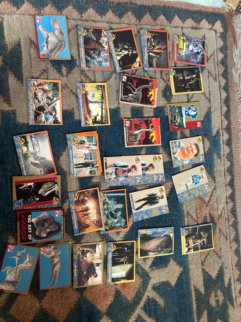 Jurassic Park kaarten jaren 90, Verzamelen, Speelkaarten, Jokers en Kwartetten, Ophalen of Verzenden, Gebruikt