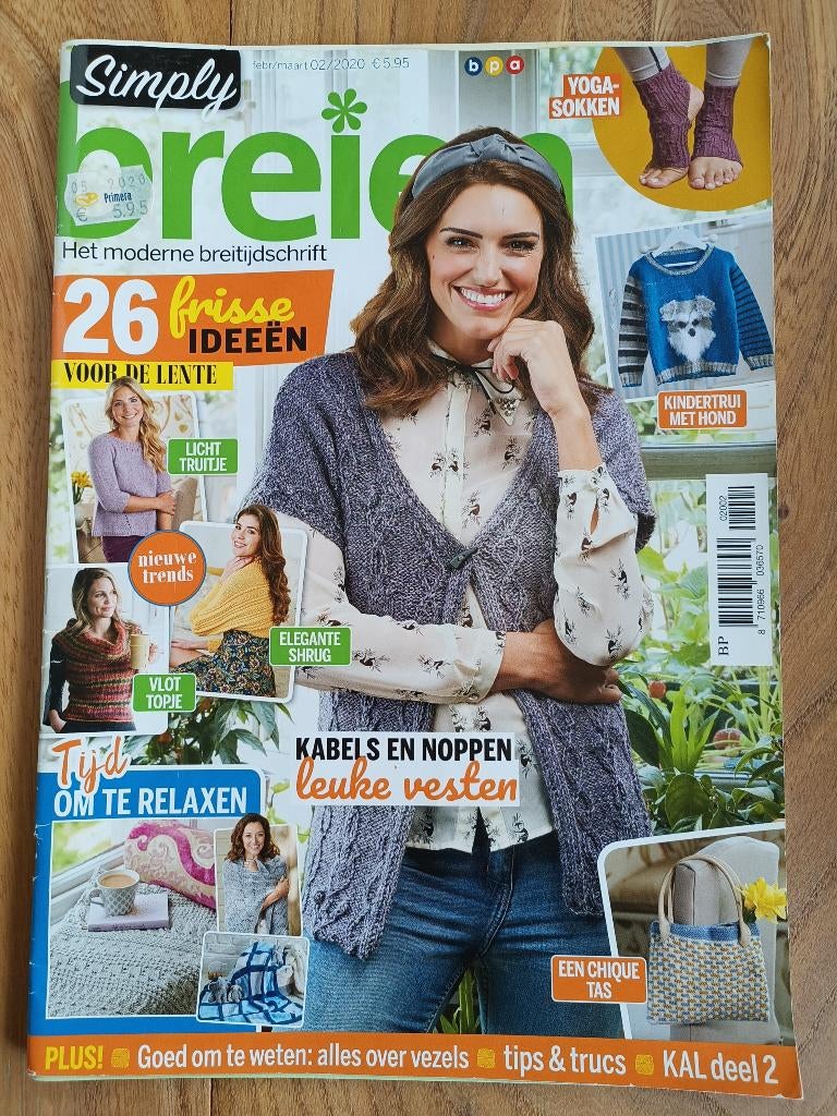 Simply breien nr 2 2020 26 ideeen, Boeken, Ophalen of Verzenden, Zo goed als nieuw, Breien en Haken, Simply breien