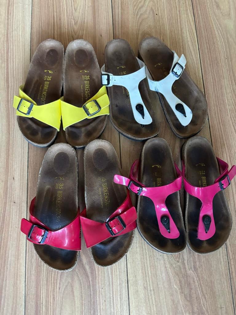Birkenstock sandalen in diverse kleuren en maten, Ophalen of Verzenden, Gedragen, Geel, Sandalen of Muiltjes