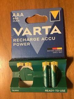 Varta AAA oplaadbare batterijen accu 1,2V Nieuw 2 st, Ophalen, Nieuw, Oplaadbaar