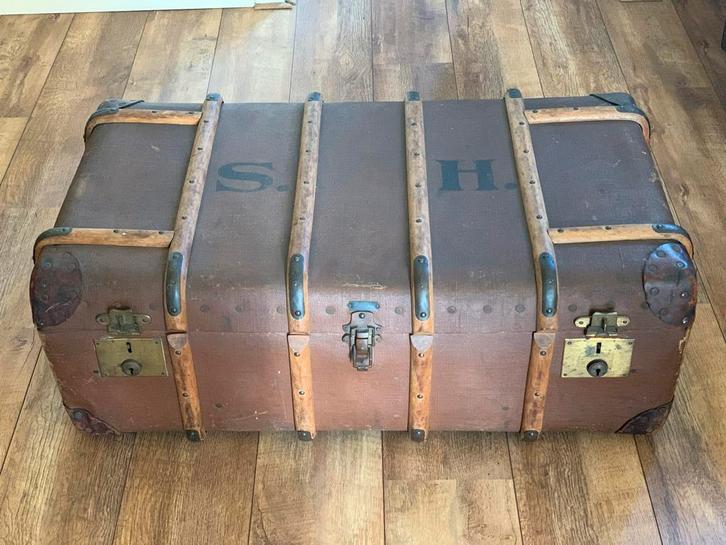 Vintage Hutkoffer/Reiskoffer - Decoratief, Antiek en Kunst, Curiosa en Brocante, Ophalen