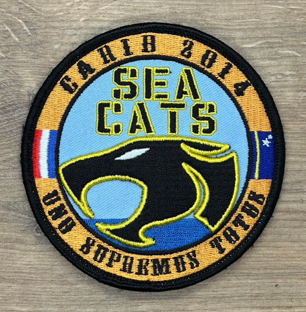 Te koop Patch Carib Wildcats 2014 RNLAF 300 SQN “Yellow”, Verzenden, Zo goed als nieuw