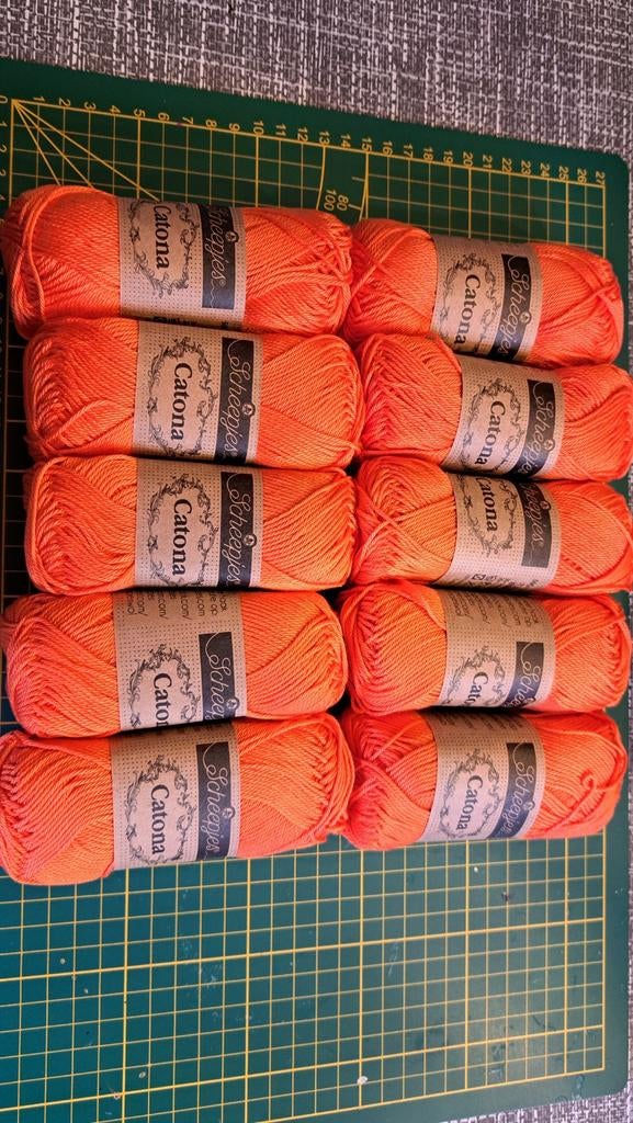 Scheepjes Catona 10x 50g Oranje Garen - Nieuw, Ophalen of Verzenden